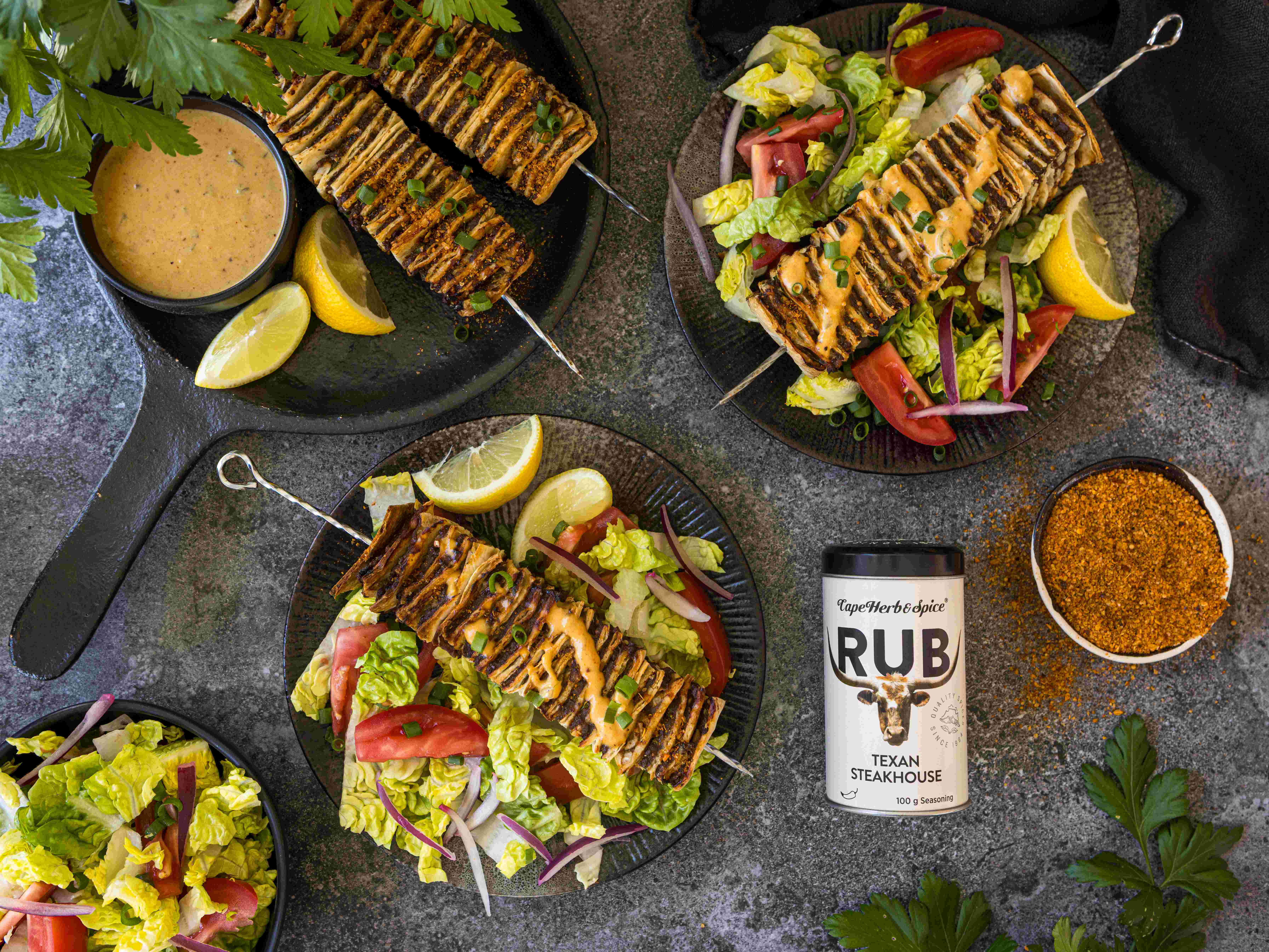 Air Fried Beef Tortilla Kebabs
